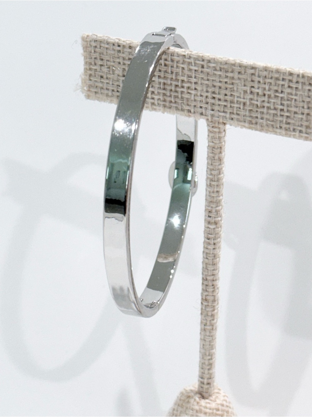 Michael Kors Pavé Logo Silver-Tone Bangle Bracelet - Picture 4 of 6